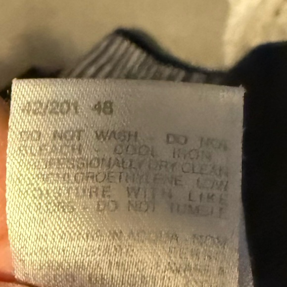 MaxMara Virgin Wool Menswear Pinstripe Wide Leg Trousers - Picture 8 of 9